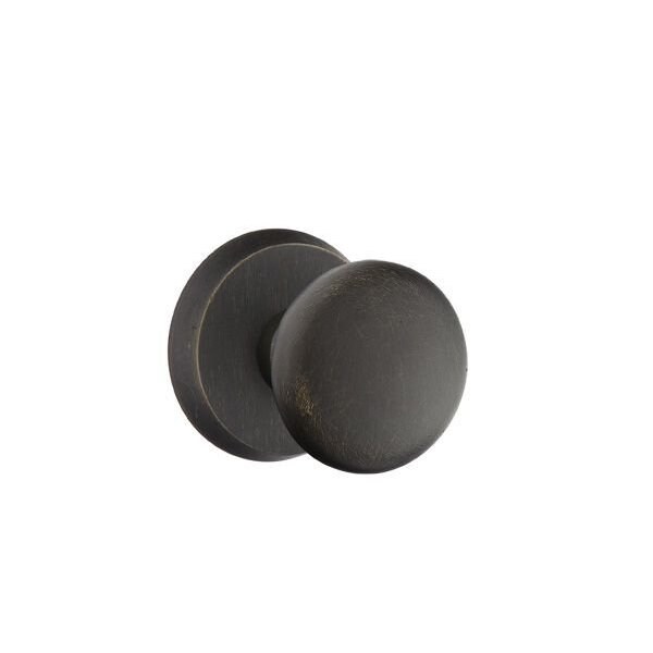Emtek Winchester Knob 2-3/8 in Backset Privacy w/Style No 2 Rose for 1-3/8 in to 2 in Door Medium Bronze 7206WCMB - main